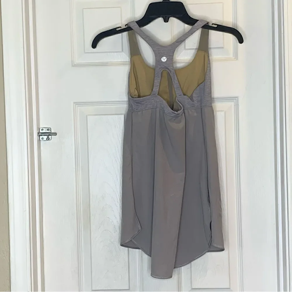 Lululemon Power Dance Grey Tank Top Size 6